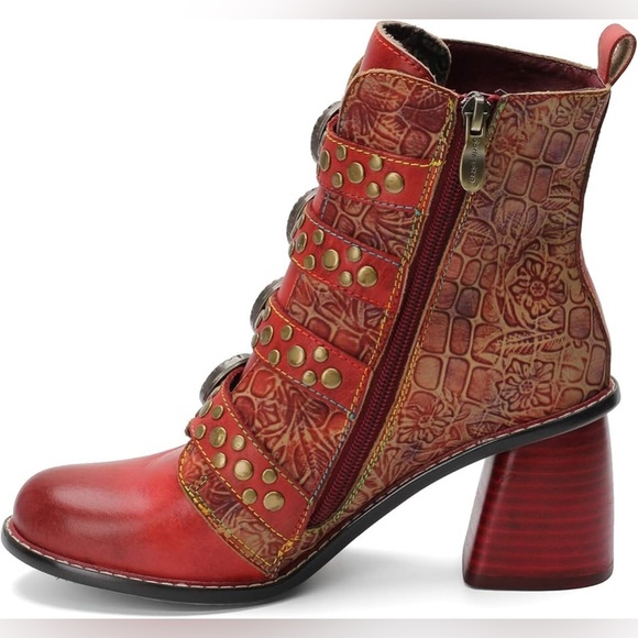 NEW L`Artiste by Spring Step Women's Leather Boots Wonderland SIZE 38 Fit 7.5/8 - Picture 3 of 14